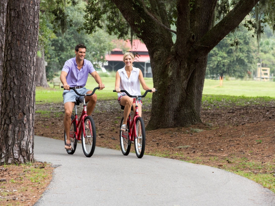 Couple on Bikes