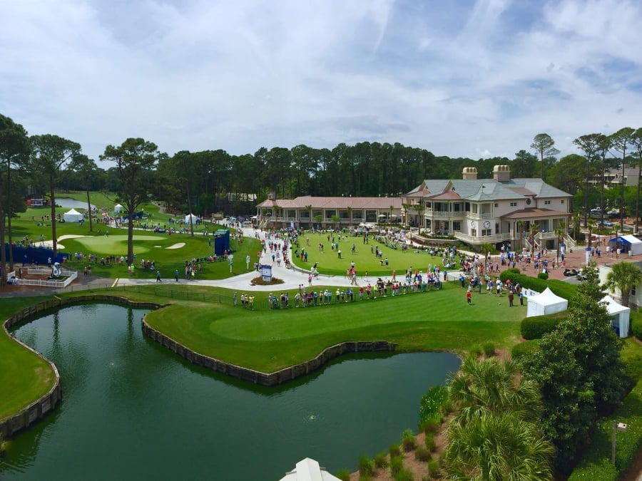 Ariel image of the RBC heritage 