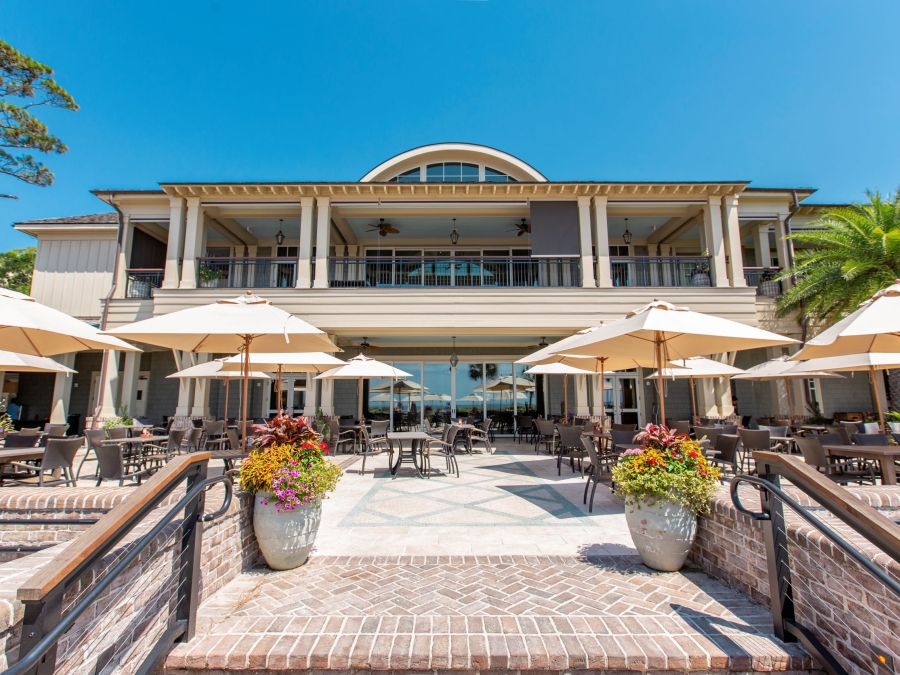 Coast, Oceanfront Dining at the Sea Pines Beach Club outdoor dining area. 