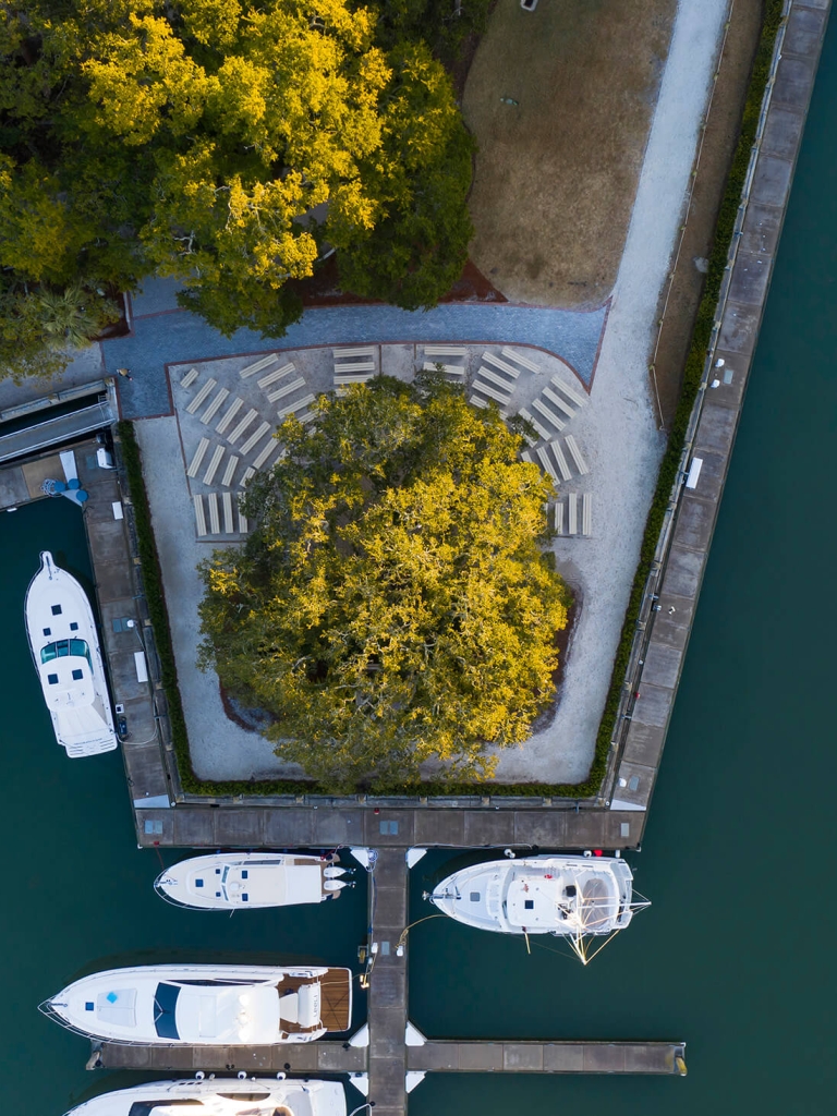 Photo of the marina from above