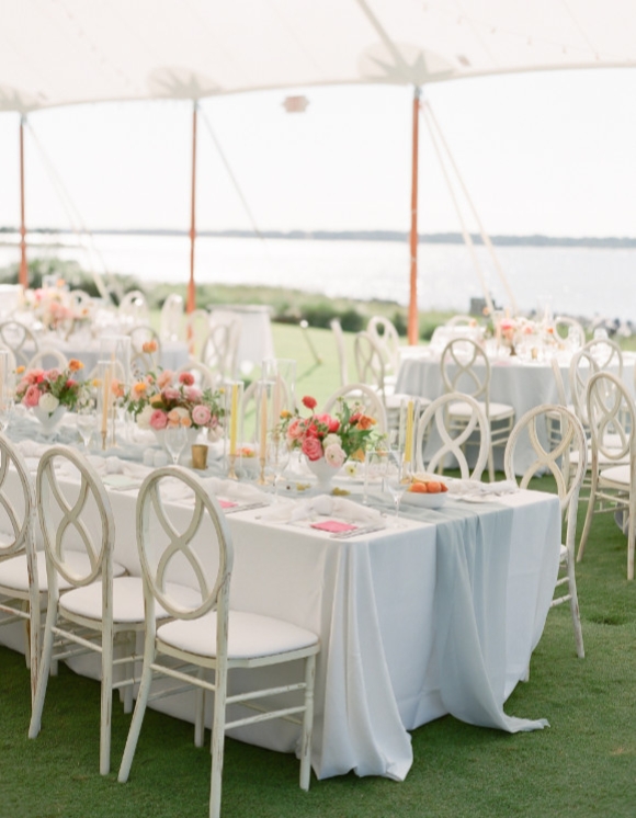 Wedding chairs in a gazebo