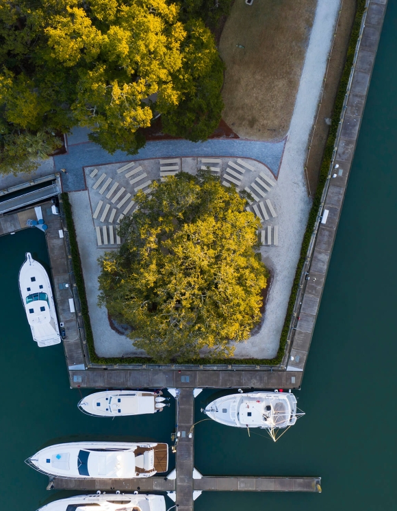 Photo of the marina from above