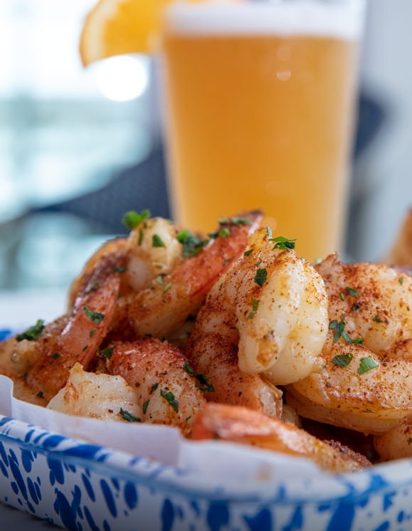 prawns and beer