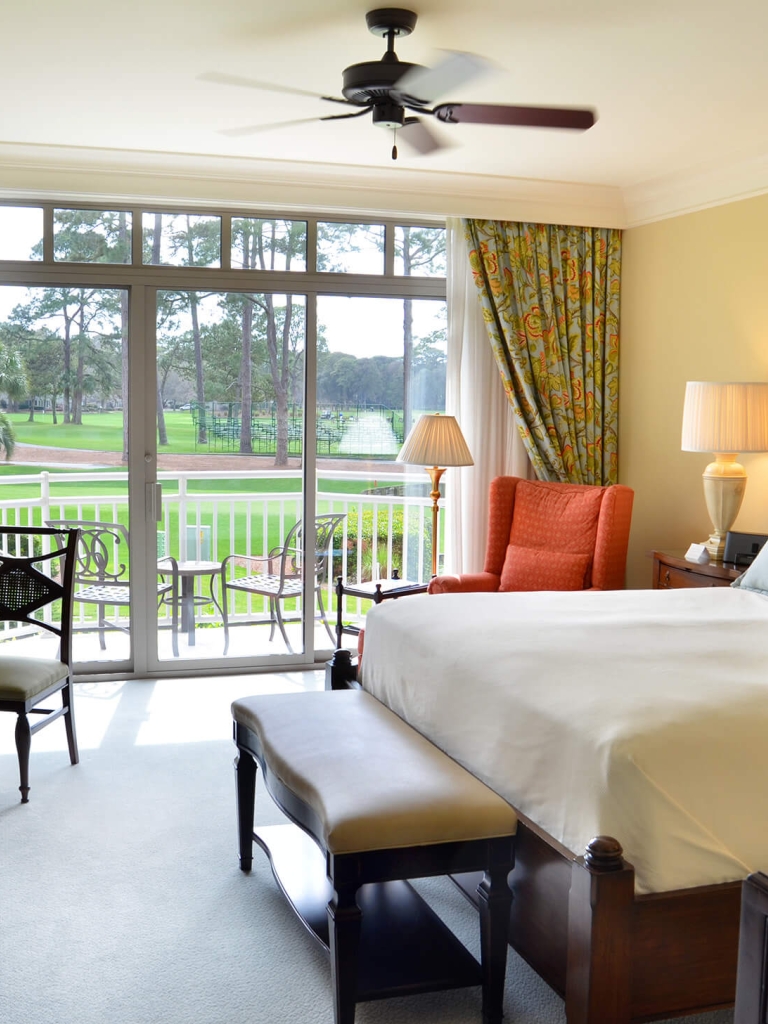 bedroom with balcony