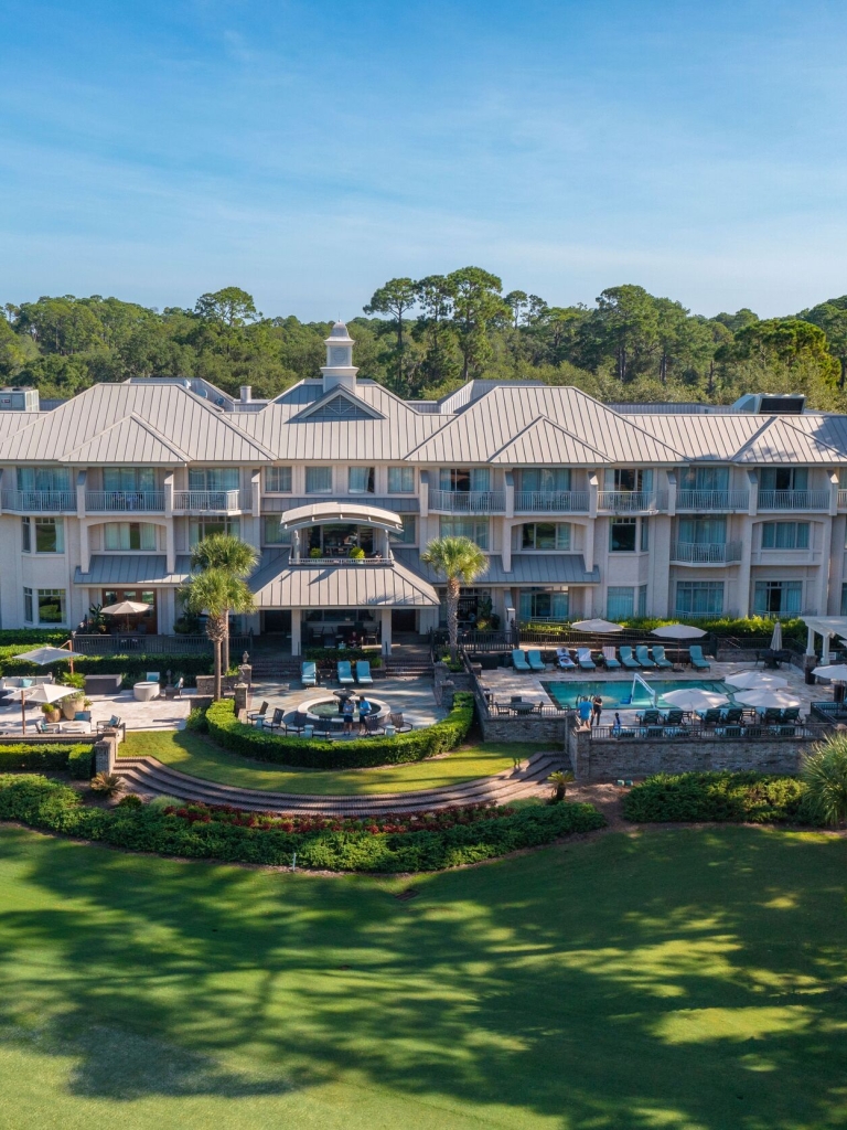 Ariel image of the Sea Pines Inn & Club 