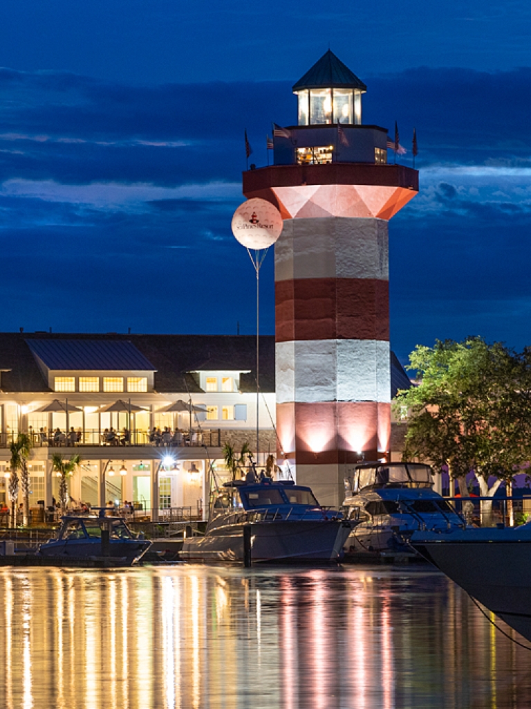 The New Year's Eve golf ball drop from the Harbour Town Lighthouse. 