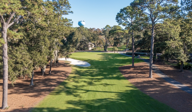 1st hole of Harbour Town Golf Course