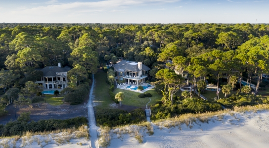 Ariel image of a Sea Pines Villa 