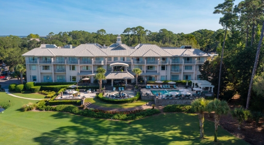 Ariel image of the Sea Pines Inn & Club 